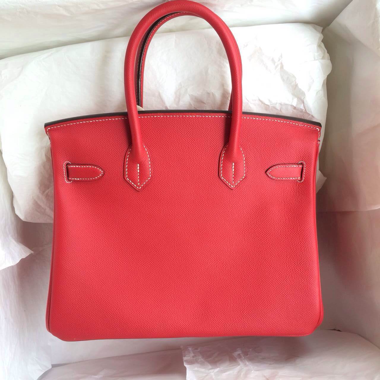 Q5 Candy Red/inner 7Q Cribe Blue France Epsom Leather Birkin Bag ...  