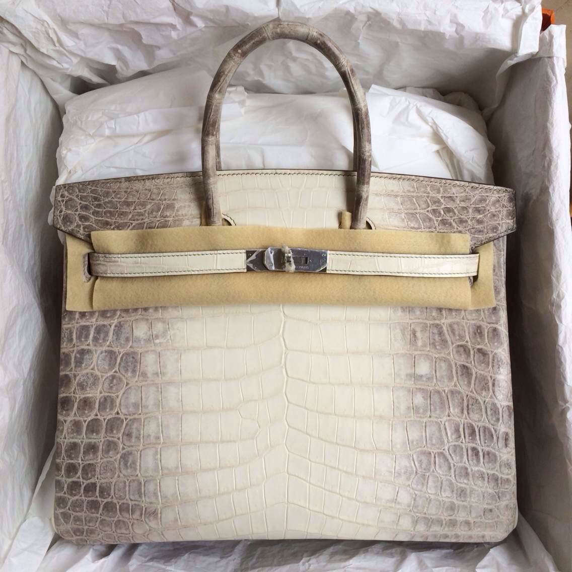High Quality Himalaya White Color Crocodile Skin Hermes Birkin Bag 35cm — Hermes Crocodile ...