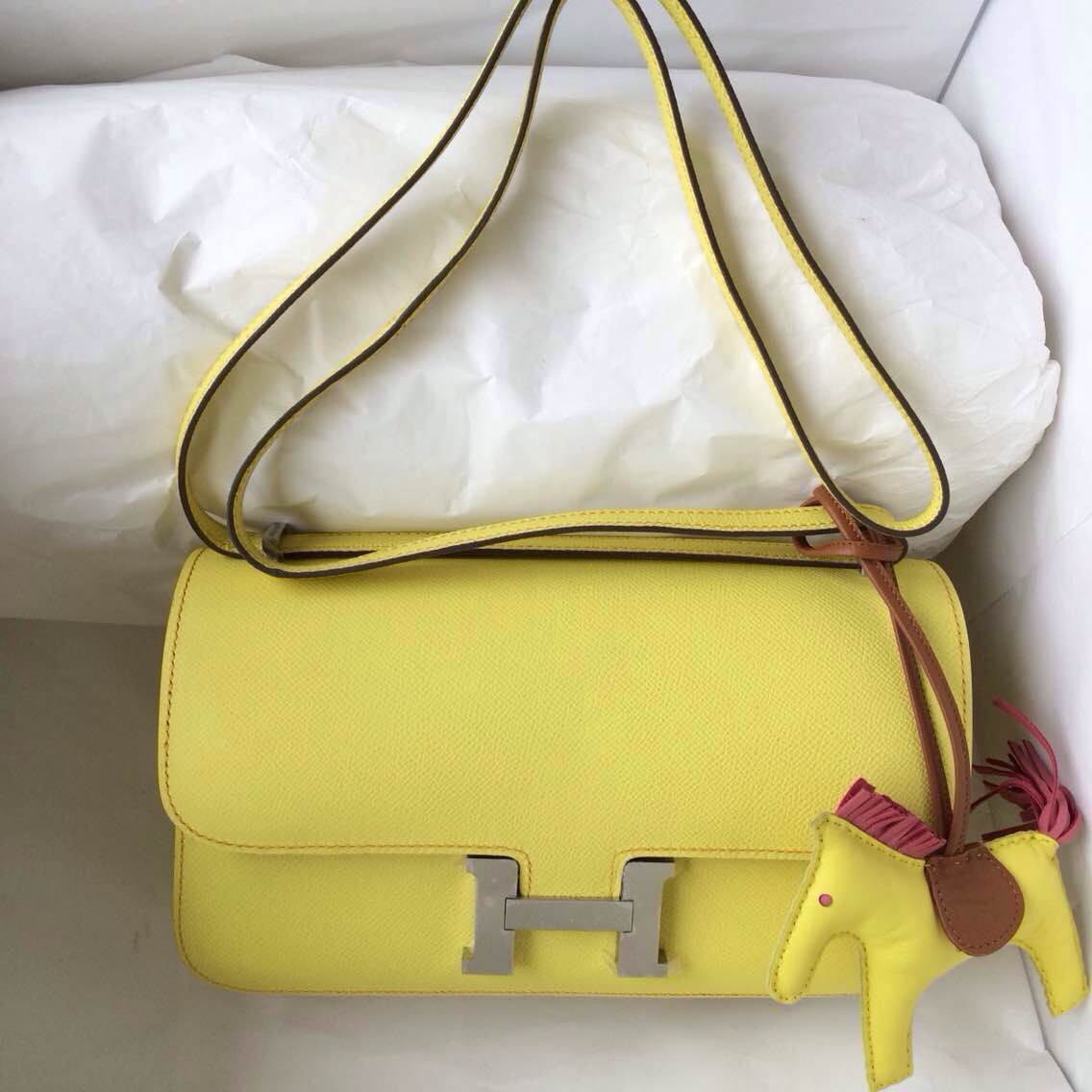 Discount Hermes Constance elan 26cm C9 Soufre Yellow Epsom Leather ...  