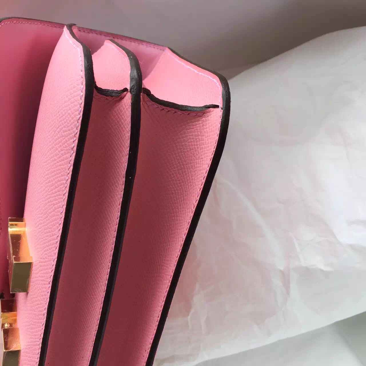 2015 Fashion New Hermes Constance Elan in 1Q Rose Confetti Epsom ...  