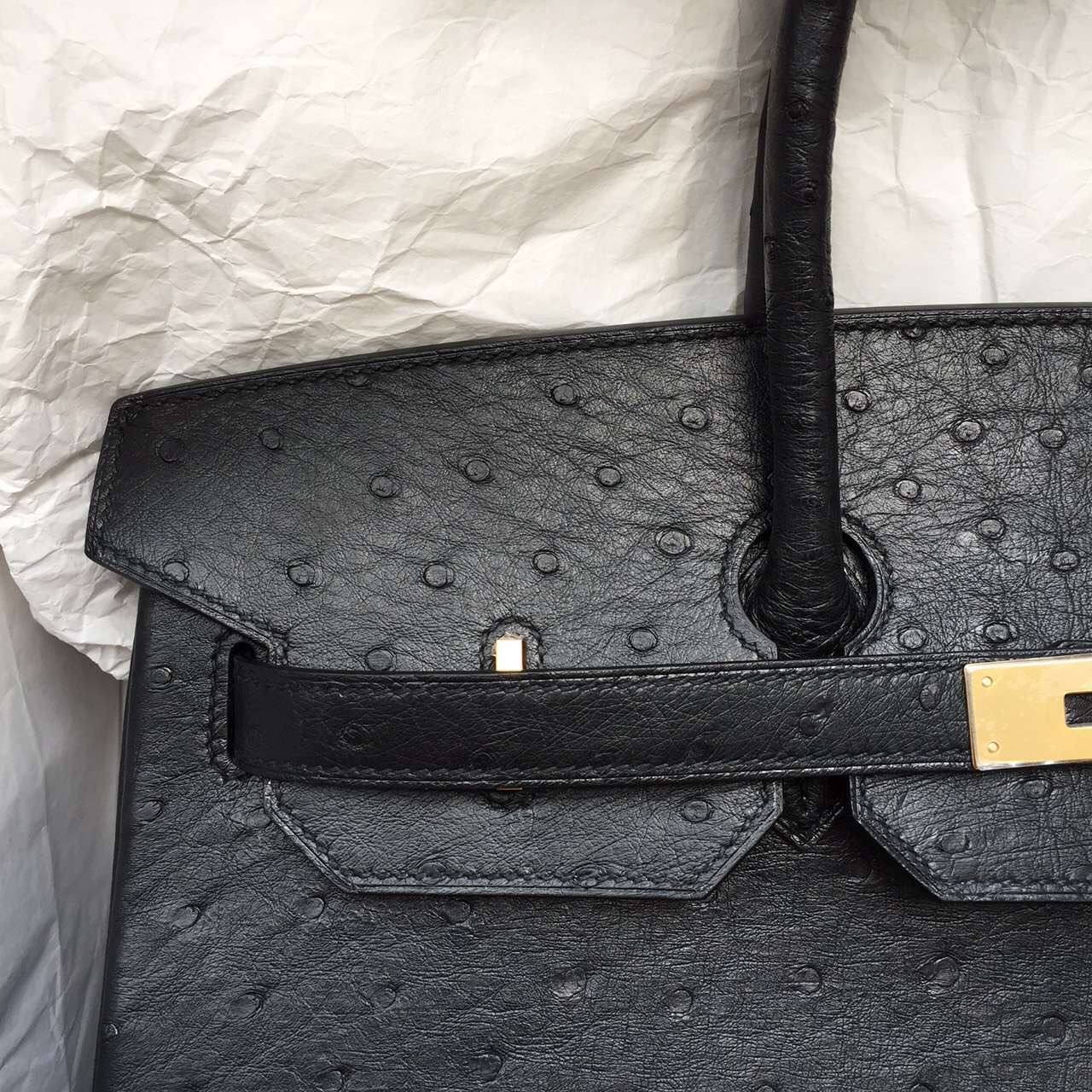 Online Store Hermes Black Ostrich Leather Birkin Bag 35CM Gold Hardware — Hermes Crocodile ...
