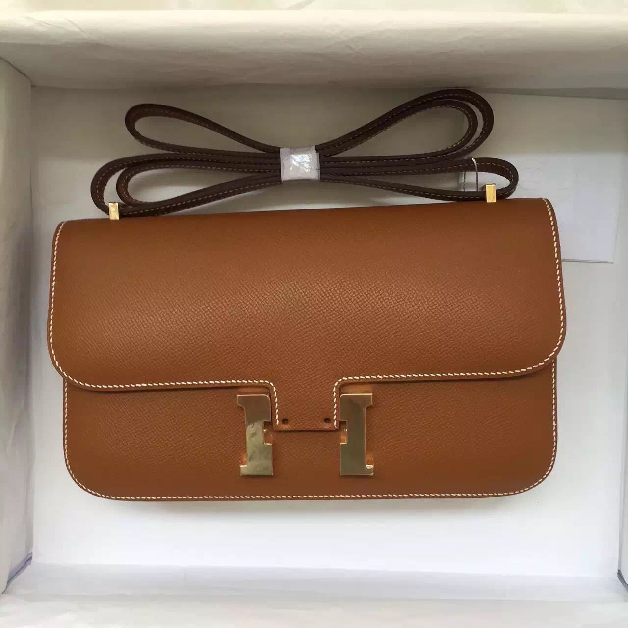 Cheap Hermes Constance Bag C37 Light Coffee Epsom Leather Ladies&#39; Shoulder Bag — Hermes ...