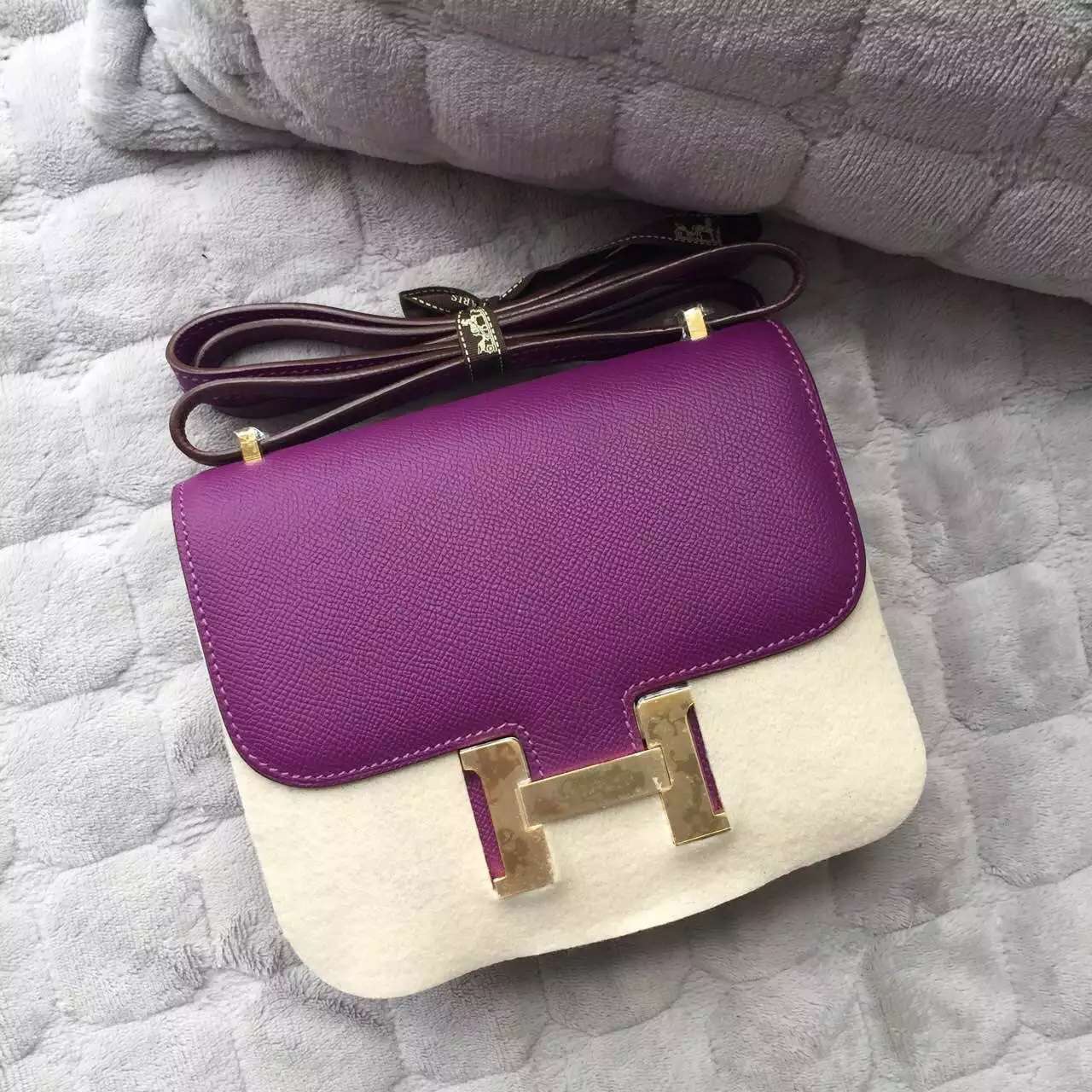 2015 New Fashion Hermes Epsom Leather Mini Constance Bag Multi ...  