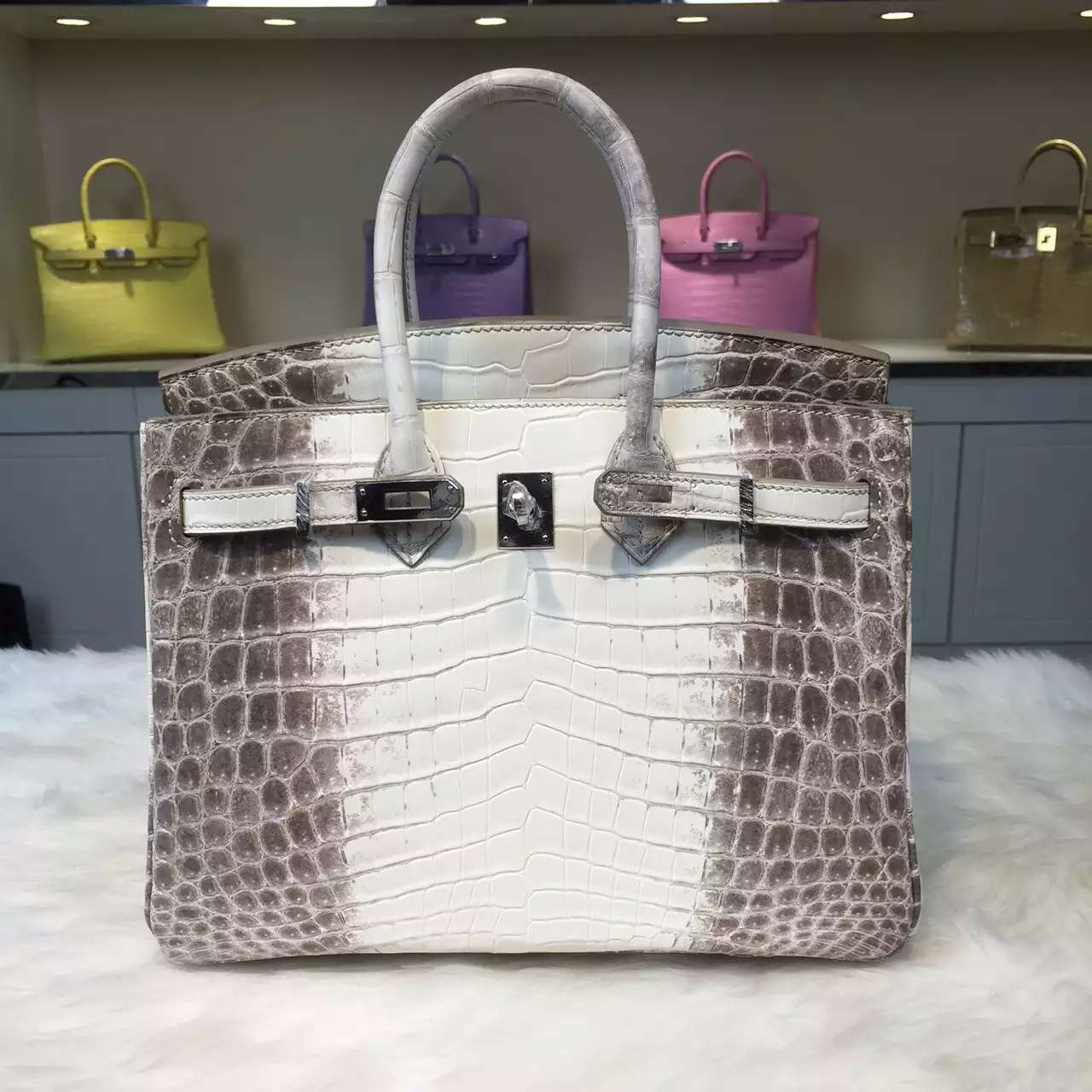 Elegant Hermes Himalaya Crocodile Skin Birkin Bag 25CM Luxury Women&#39;s Tote Bag — Hermes ...