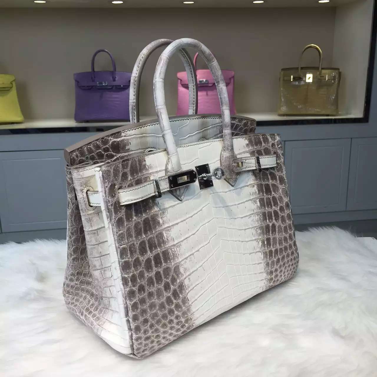 Elegant Hermes Himalaya Crocodile Skin Birkin Bag 25CM Luxury Women&#39;s Tote Bag — Hermes ...