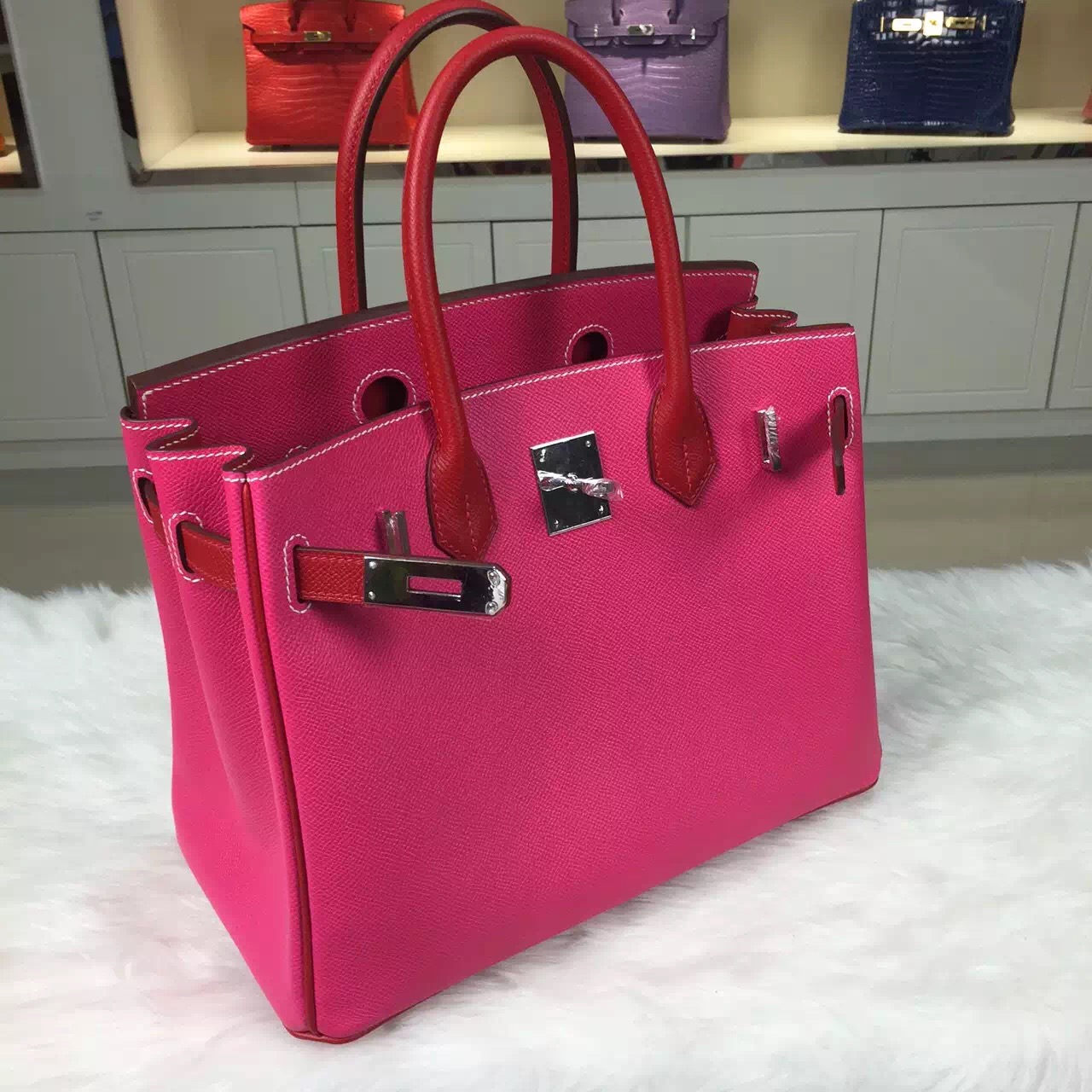 Wholesale Hermes E5 Candy Pink \u0026amp; Q5 Chinese Red Two-tone Color ...  
