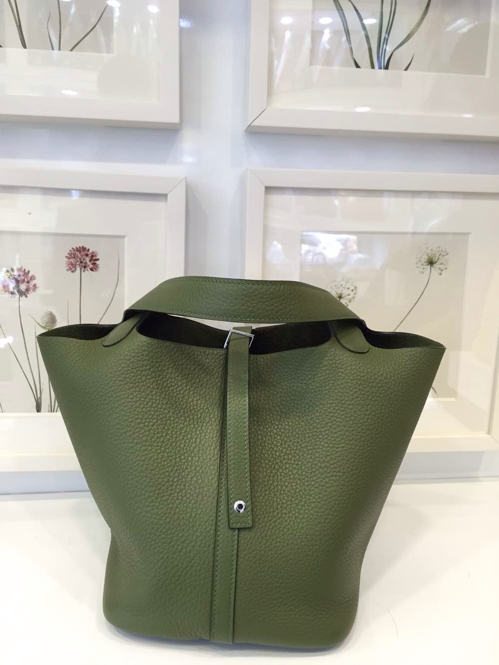 hermes multicolour leather handbag picotin  