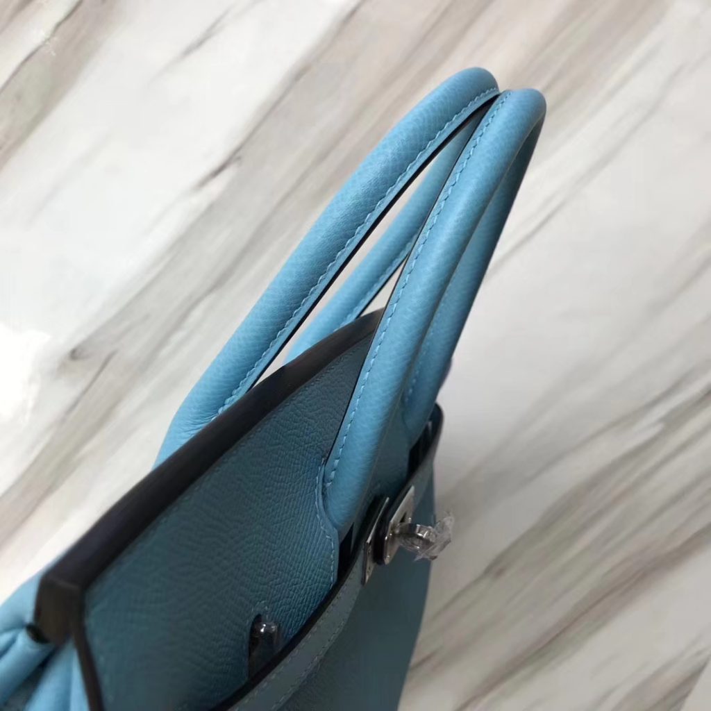 Hermes 2019 New Color P3 Blue De Nord Epsom Calf Birkin25CM Bag Silver Hardware — Hermes ...