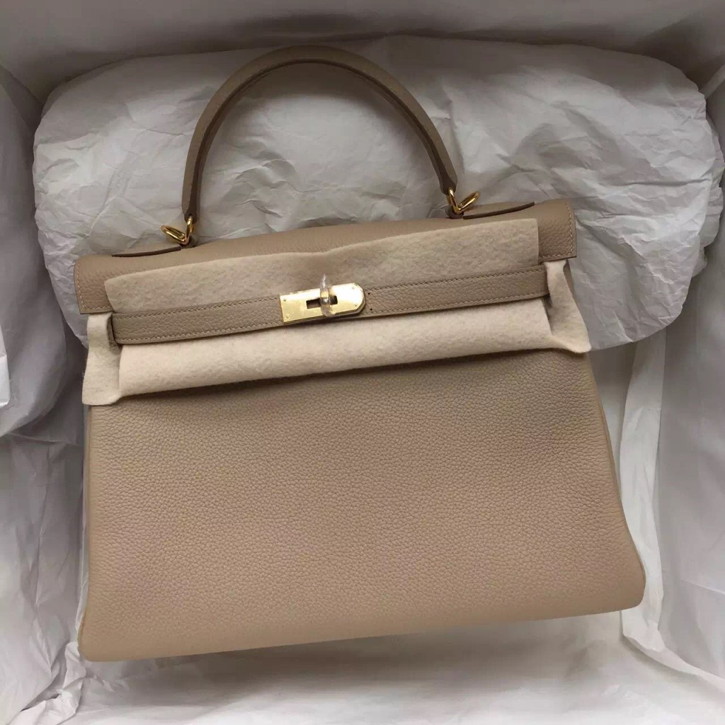 Cheap Hermes Kelly Bag Diamond Gray Togo Calfskin Leather Handbag 32CM H Factory Birkin