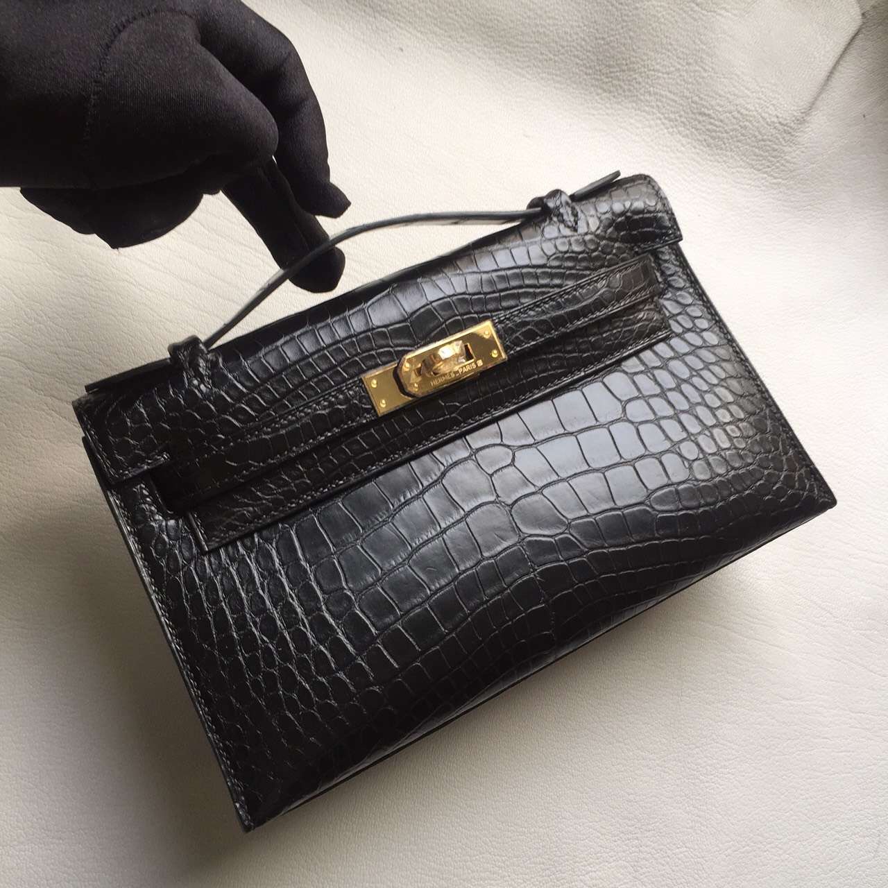 hermes croco mini