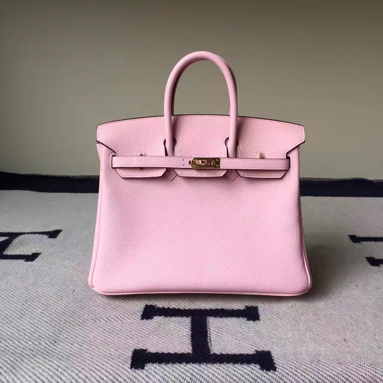 Sale Hermes 3Q Rose Sakura Togo Calfskin Leather Birkin Bag 25cm – HEMA ...