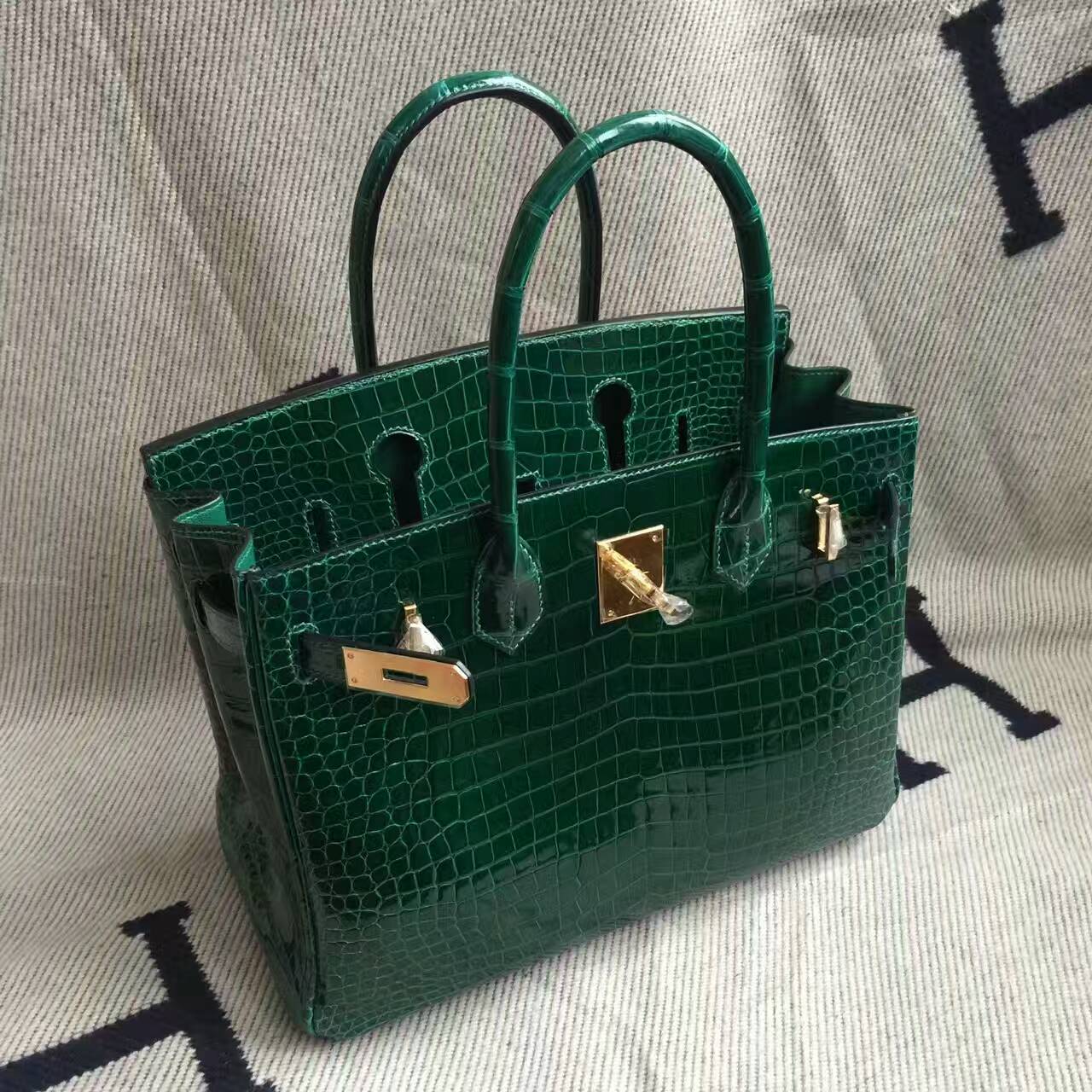 hermes green crocodile bag