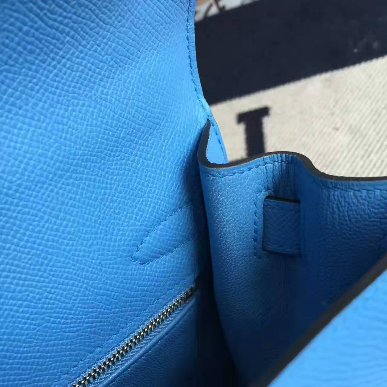 Wholesale Hermes 2T Blue Paradise Epsom Calfskin Leather Sellier Kelly ...