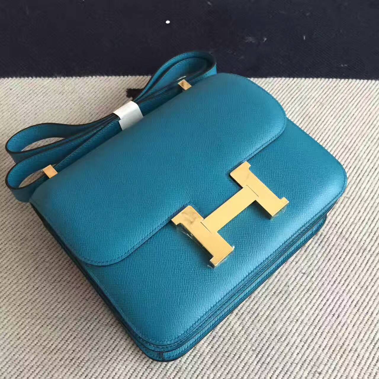 New Arrival Hermes Constance Bag 24cm in 7W Blue Izmir Epsom Leather ...