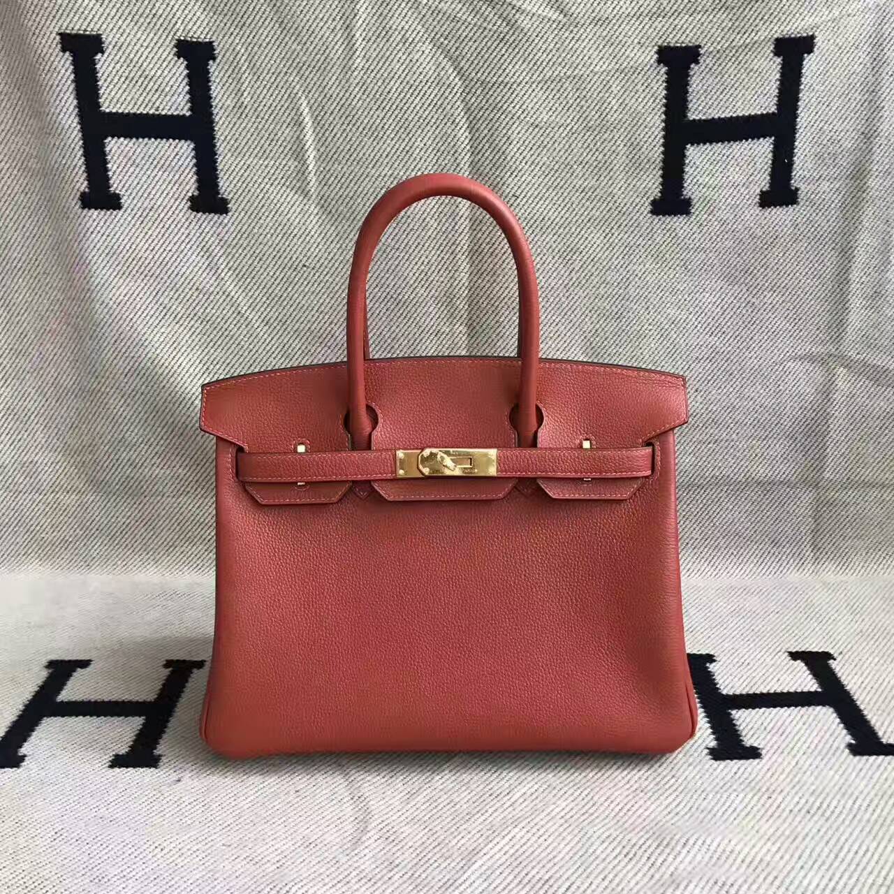 Discount Hermes 6C Cuivre Togo Calfskin Leather Birkin Bag 30cm - H ...