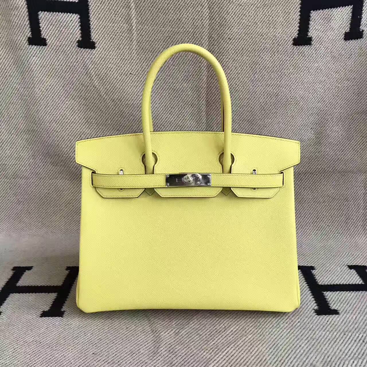 On Sale Hermes Birkin Bag 30cm in 9R Lemon Yellow Epsom Leather – HEMA ...