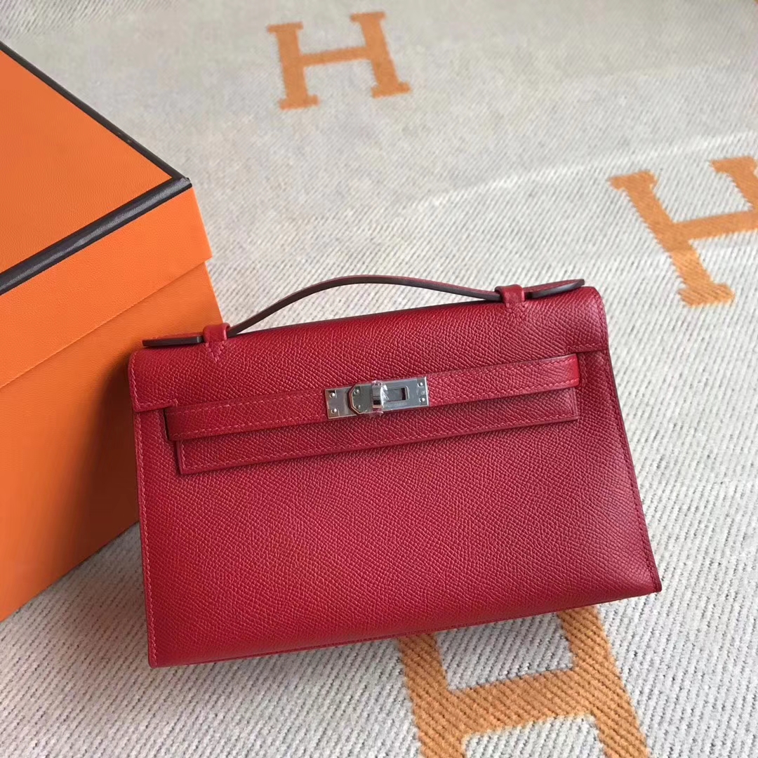 On Sale Hermes Minikelly Bag in Q5 Rouge Casaque Epsom Calfskin – HEMA ...