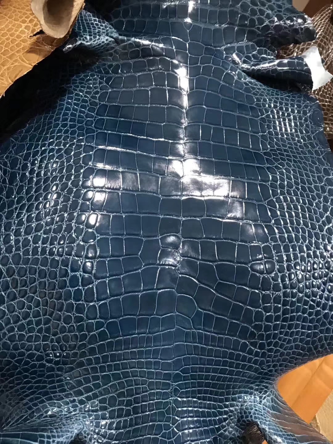 Noble Hermes Blue Alligator Shiny Crocodile Leather Can Order ...