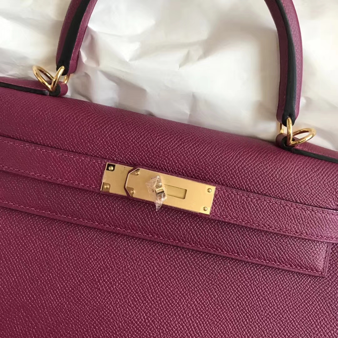 Sale Hermes Epsom Calf Leather Kelly28CM Handbag in K5 Tosca Purple ...