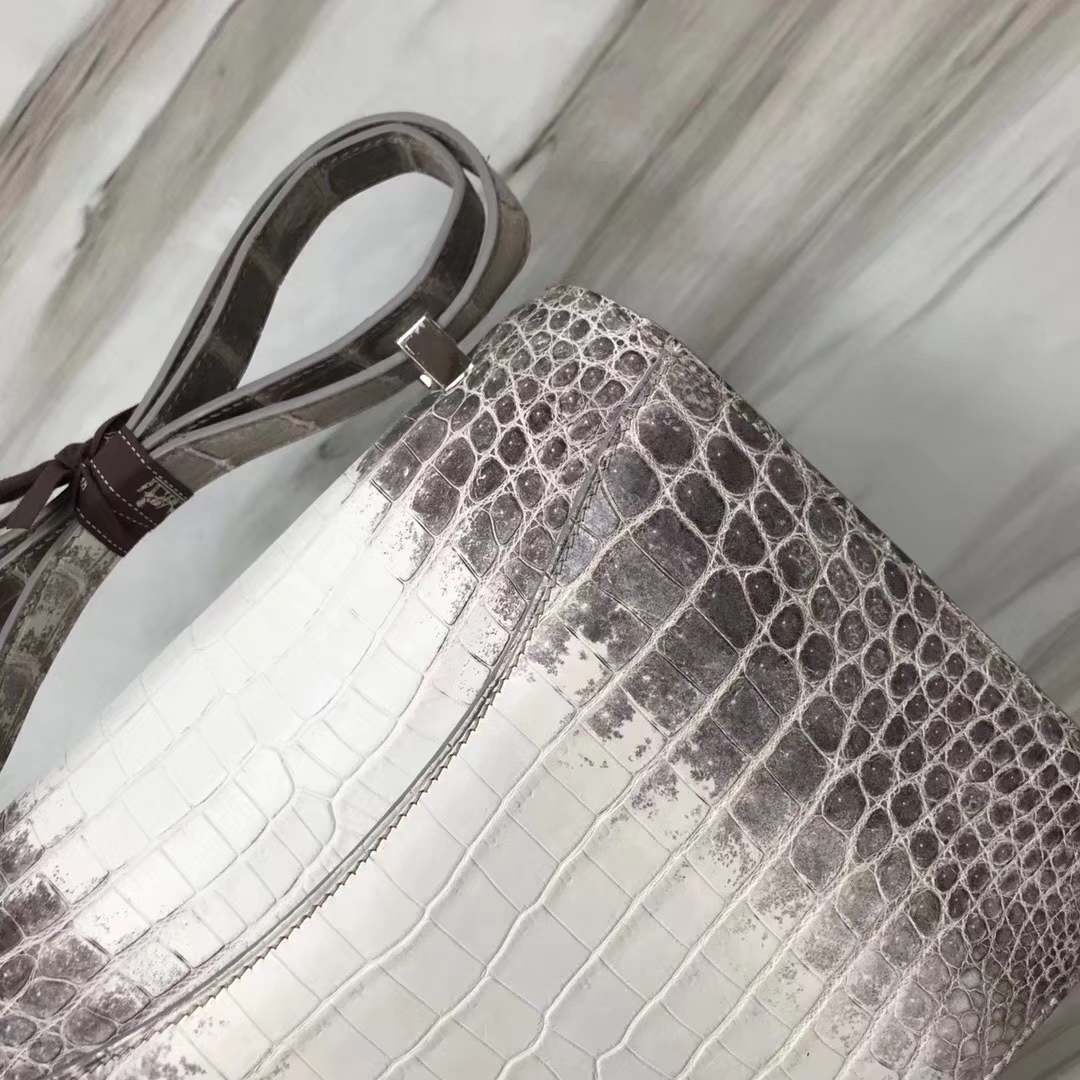 Noble Hermes Himalaya Crocodile Leather Constance24CM Shoulder Bag