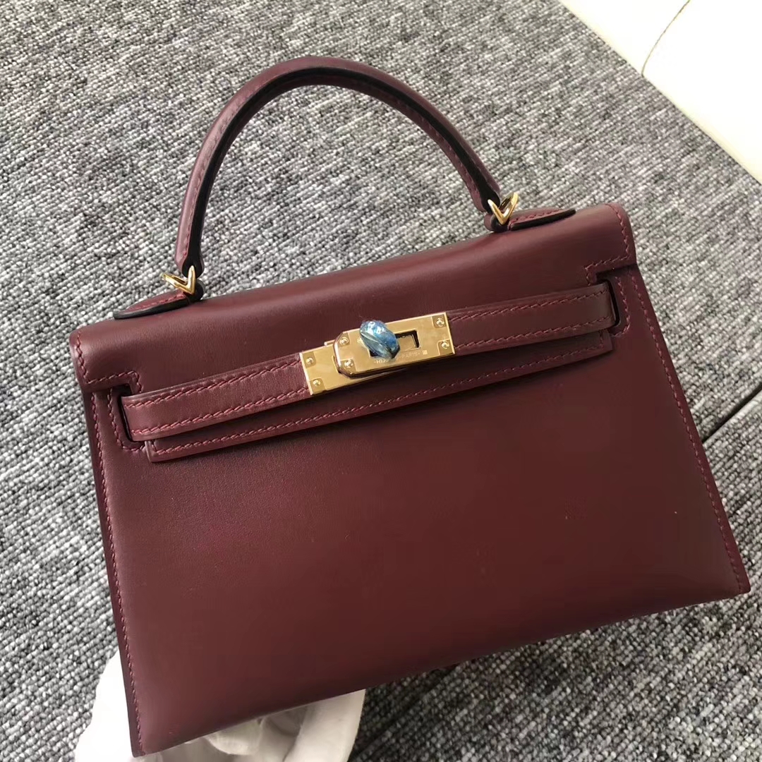 Hermes Mini Kelly I Bag CC55 Rouge H Box GHW