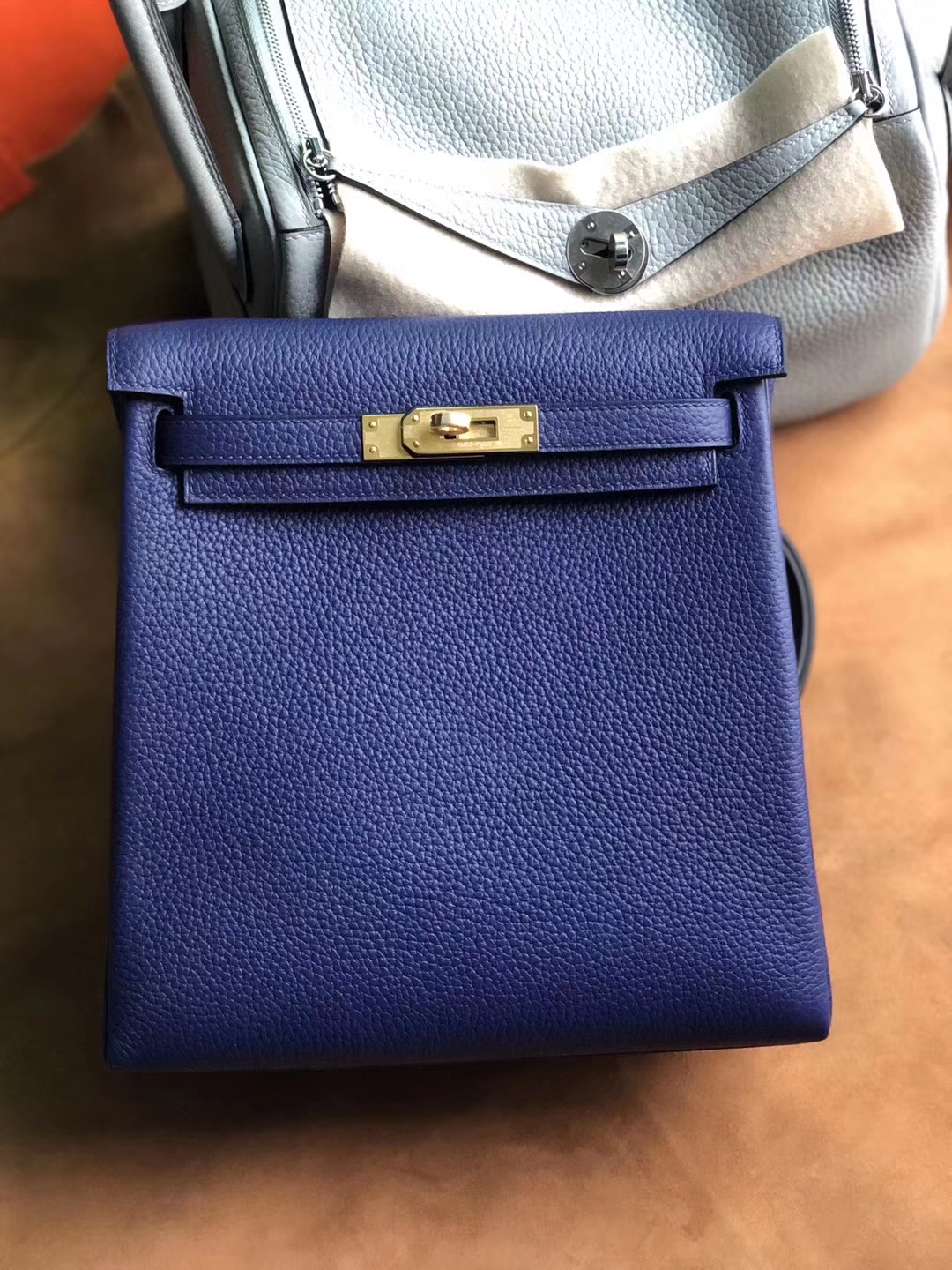 Hermès 2018 Kelly Ado II 22cm Clemence Leather Backpack For Sale at 1stDibs
