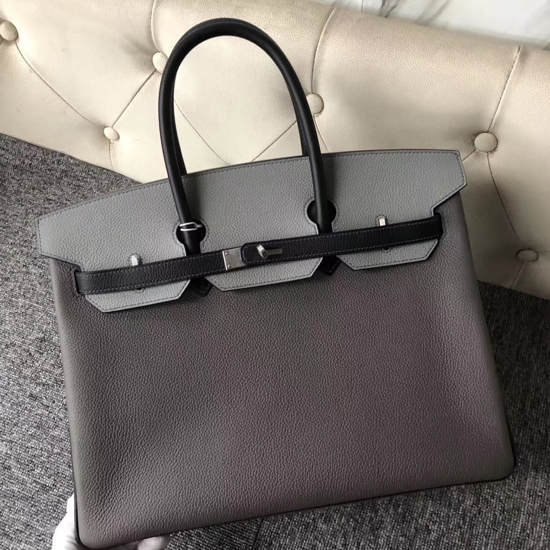 Customize Hermes Tri-color Togo Calf Birkin35CM Bag Silver Hardware - H ...